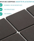 Non Slip Furniture Pads Set 129 Pieces Round Square Rectangle Self Adhesive Rubber Foot Pads For Chair Legs Anti Scratch Protection For Hardwood Floors And Furniture close-up