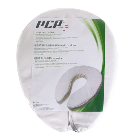 Raised Toilet Seat Cushion 2 Inch Thick Padded Comfort Riser Universal Fit Portable With Adjustable Straps Easy Clean Foam Padding