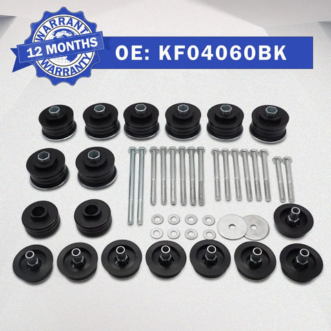 Heavy Duty Body Mount Bushing Kit For 2008 To 2016 F250 Super Duty Trucks Eliminate Clunks And Squeaks Restore Tight Ride And Handling Durable Dirt And Fluid Resistant Build Easy Install For A Smoother Quieter Ride, 8 bushings with hardware