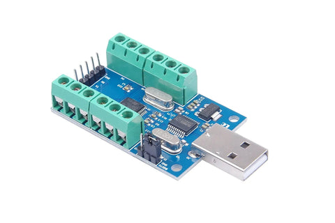 USB 10 Channel 12 Bit Data Acquisition Module With Onboard STM32 MCU And CH340 USB To Serial Interface, angled view