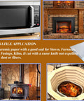 White ceramic fiber paper sheets for high-temp insulation used as gasket/liner in kilns, furnaces, and stoves (3 pcs).