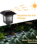 8 Pack Solar Pathway Lights Outdoor Waterproof Yard Lighting for Lawn Driveway Walkway Landscape, Easy Install, Cold White Glow