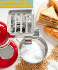Metal grain mill attachment installed on a red KitchenAid stand mixer; 12-level grind, all-metal construction