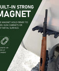 Heavy Duty Rubber Magnetic Gun Rack holding rifle on car door with strong magnet for guns 10.23x2.83x0.74 inches