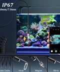 1920P HD Endoscope Camera With Light inspecting aquarium, connecting to smartphone, IP67 waterproof, 7.9mm semi-rigid probe