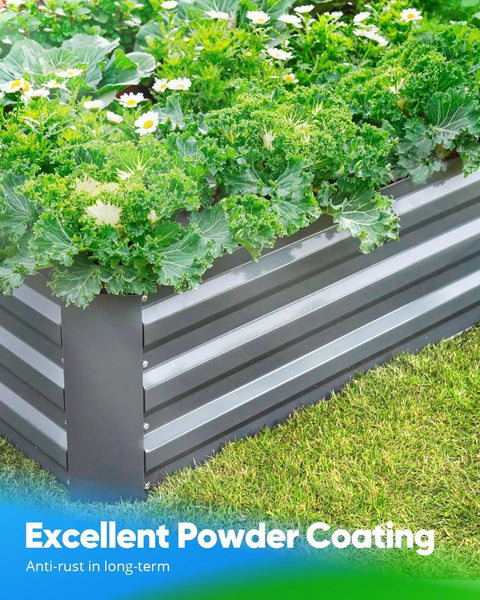 Galvanized Raised Garden Bed With Crop Cage And Protective Net Tent, Workhorse Shade Cloth Kit, Metal Planter Box For Bottomless Planting In Outdoor Backyard, Bird And Deer Protection, Includes T Nuts And Wing Nuts 8x4x4 Ft