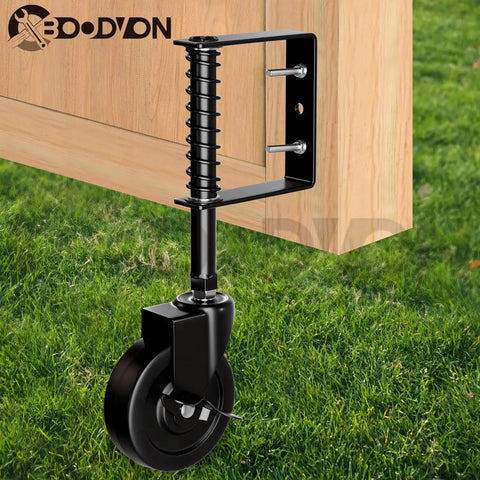 Heavy Duty Gate Caster With Side Brake And Spring Loaded Wheels 360 Degree Rotating Gate Caster for Wooden Gates
