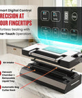 Heavy Duty Vacuum Sealer Machine Packing 90Kpa Suction And Double Seal To Keep Your Groceries Farm Fresh built on a marble countertop with smart controls.