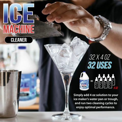 Pro Grade Ice Machine Cleaner 1 Gallon NSF Certified For Drinking Water Treatment Nickel Safe Descaler Made In USA Universal Compatibility For Commercial And Residential Ice Makers, ice machine use