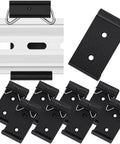10 Pack Din Rail Mount Clips 1.02 Inch Wide Snap In Universal Brackets Fixed Clamp Black Aluminum Alloy Relay Clip For 35mm DIN Rail Switches And Injectors Heavy Duty Tough As Nails Quality
