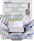 5162 Piece DIY Electronics Components Kit With Resistors Capacitors Inductors LEDs Diodes ICs PCBs in labeled storage boxes