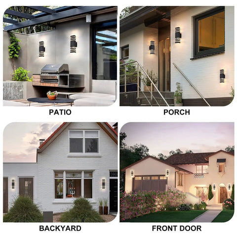 Dusk To Dawn LED Outdoor Light for porch, front door, patio, and backyard, anti-rust matte black, weatherproof exterior fixture