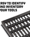47 Piece Socket Set With Ratchet And Accessories, 1/4 Inch Drive, SAE And Metric Sockets, All In One Storage Tray