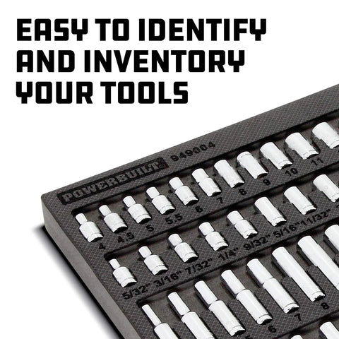 47 Piece Socket Set With Ratchet And Accessories, 1/4 Inch Drive, SAE And Metric Sockets, All In One Storage Tray