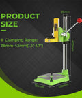 Upgrade Floor Drill Press Stand With 90 Degree Rotating Frame For Hand Drills, DIY Friendly Clamp Mount dimensions