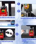 Installation steps for Single Phase On Off Switch With Large Stop Sign Paddle, 120V Router Table Switch For Fast Power Off, Hands Free Safety