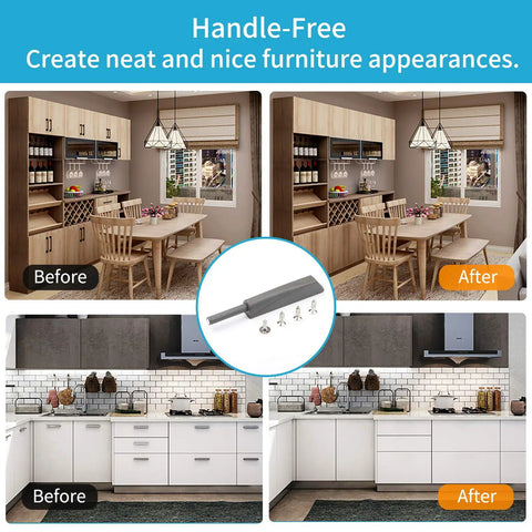 Straight Up Zero Hassle Magnetic Push Open Latches For Cabinets And Drawers Dark Grey Recessed Touch Release Hardware Flat Front Doors 4 Pack Built Tough Smooth Spring Action