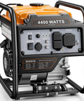 4400 Watt Gas Powered Portable Generator For Home Backup Open Frame Inverter With RV Ready 30A Outlet Eco Mode