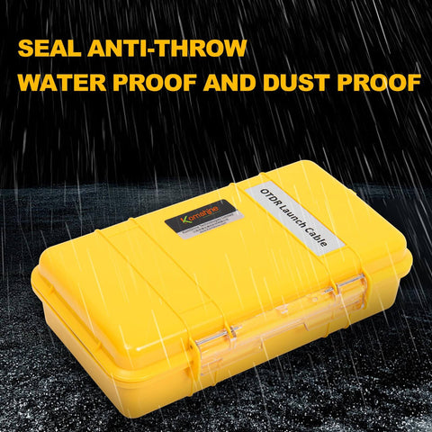 Yellow waterproof case for OTDR Extension Cable 500m Kit With SC APC And LC APC Connectors.