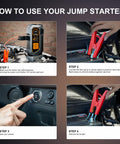Instruction steps for Ultimate 10 In 1 Car Jump Starter With Air Compressor 6000A Portable Power Bank And 150 PSI Tire Inflator