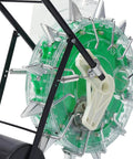Close-up of wheel mechanism on Rugged Handheld 12 Nozzles Manual Seeder With 5.31 Inch Spacing, Easy Push Roller Planter