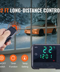Sweet 5KW Air Heater With Remote Control Gonna Keep Your Ride Comfy In Minutes 12V parking heater remote with temperature display.