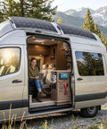 Van with 1000W Flexible Solar Panel Kit With 2x500W Monocrystalline ETFE Panels And 50A MPPT Smart Charge Controller for off-grid use.