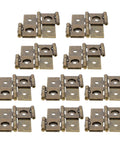 Retro Green Iron Cabinet Hinges Set With Smooth Noiseless Action, vintage style, stainless, for doors and furniture projects