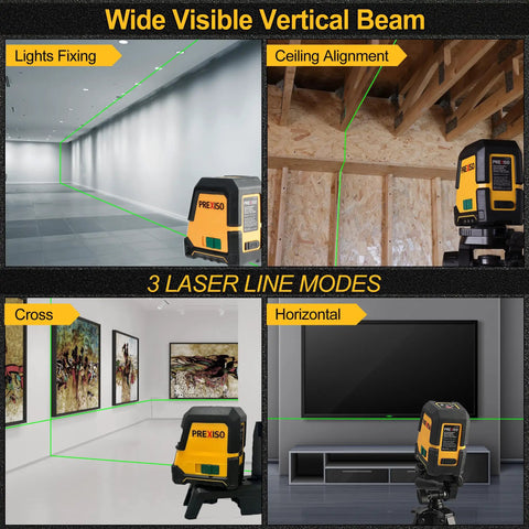 Laser Level With Tripod 100 Ft Rechargeable Dual Modules Line Laser Self Leveling Wide Angle Cross Line Tool for precise alignment