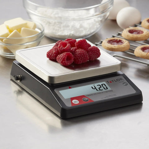 Compact Digital Portion Control Scale For Precise Food Weighing And Portioning, Tare And Hold Functions, 32 Oz Stainless Steel Platform