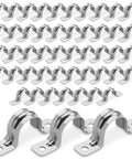 OhLectric pipe support strap, zinc-coated steel, 2-inch U-clamp with two mounting holes, EMT conduit, 50-pack