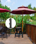 Heavy Duty Patio Umbrella Base With Adjustable Clamp For Decks Patios Balconies And Docks Outdoor Umbrella Stand Fits Post 0.8 To 1.5 Inches Secure Setup