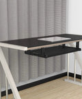 Installed Built Tough Metal 14 Inch Ball Bearing Drawer Slides Three Quarter Extension Underdesk Keyboard Tray Slide with adjustable bracket