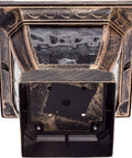 Bottom view of Solar Cast Aluminum LED Post Cap Light For 4x4 Wood Posts Bronze 8 Pack, showing crystalline panel and detail