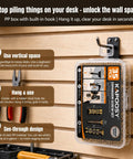 Thirty Five Pack Heavy Duty Self Expanding Metal Anchor Screws Tough Zinc Steel Plugs Designed To Bust Sagging Cabinet Hinges Patch Wide Chewed Screw Holes For A Snap Tight Door Fix displayed in a clear PP box with built-in hook.