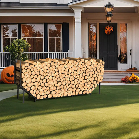 Heavy Duty Firewood Rack Outdoor With 880Lb Capacity 6 Ft Elevated Wood Storage On Weather Resistant Metal Frame 12 Support Legs Sturdy Indoor Or Outdoor Firewood Holder For Patio Porch Fireplace Backyard