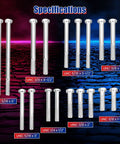 Specifications of bolts from Harmonic Balancer Puller Removal And Install Tool Kit Blue For Easy Engine Pulley Service Flywheel Remover.