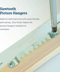 Pack Of 100 Sawtooth Picture Hangers For Frames With Screws Heavy Duty Frame Hanging Hardware That Supports Up To 10 Lbs Canvas
