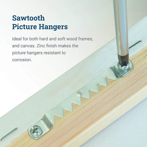 Pack Of 100 Sawtooth Picture Hangers For Frames With Screws Heavy Duty Frame Hanging Hardware That Supports Up To 10 Lbs Canvas
