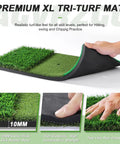 10x7ft Indoor Outdoor Golf Net With Tri Turf Mat for Backyard Driving and Chipping Training multi surface mat detail