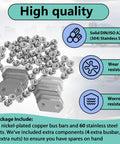 30 Sets Hybrid Battery Repair Kit With Nickel Plated Copper Bus Bars And Stainless Steel Nuts No Sweat Swap For Toyota Prius Gen 2 3 V And Lexus Ct200h Road Ready Upgrade showing bus bars and nuts.
