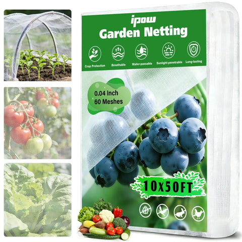 Ultra Fine Garden Mesh Netting 10x50 Ft Pest Barrier For Raised Beds Keeps Bugs At Bay While Protecting Blueberries Strawberries Vegetables Fruits Flowers And Plants From Insects Birds Squirrels Letting Sunlight Water Air Through