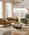 Arthur Recliner Chair With 3 Position Recline Olive Green Velvet in a modern living room setting with sofa and coffee table.