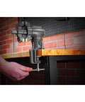 Portable Clamp-On Third Hand Vise With One And A Half Inch And Two And A Half Inch Jaws That Rotates And Swivels. Clamp secures to table edge.