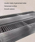Galvanized Steel Roller Conveyor System For Unpowered Freight Handling With Extra Unloading Pulley And Slides, 40x500 Cm Flow Rack For Heavy Duty Haul And Smooth Movement, angled view