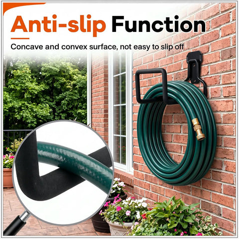 Rock Solid Heavy Duty Garage Wall Mount Hooks 8 Pack With Complete Screw And Expansion Anchor Kit for hose storage with anti-slip design.