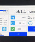 Micro Digital Vickers Hardness Tester With Touch Screen and Automatic Measurement displaying hardness readings on LCD.