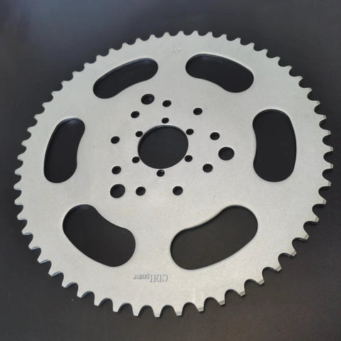 High Performance 56 Tooth Chain Sprocket With Three Hole Six Hole Nine Pattern For 415 And 415H Chain On Gas Motorized Bicycle