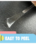 Peeling off clear section of Two Pack Double Sided Painter Tape 2 Inch By 120 Yards Residue Free Blue Masking Tape For Wall Art Renovation