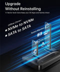 Image illustrating Dual Bay M.2 Nvme Ssd Cloner Dock Handles Up To 16TB Drives With Instant One To One Offline Duplication.